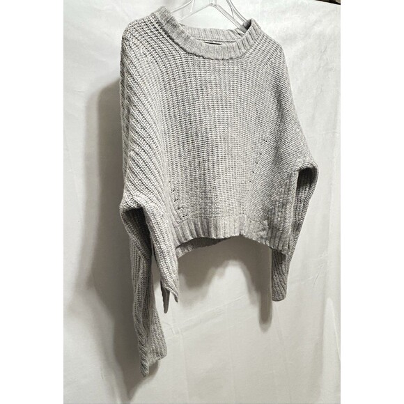 Naadam Womens Medium Wool Cashmere Cable Knit Gray Sweater - Picture 7 of 10